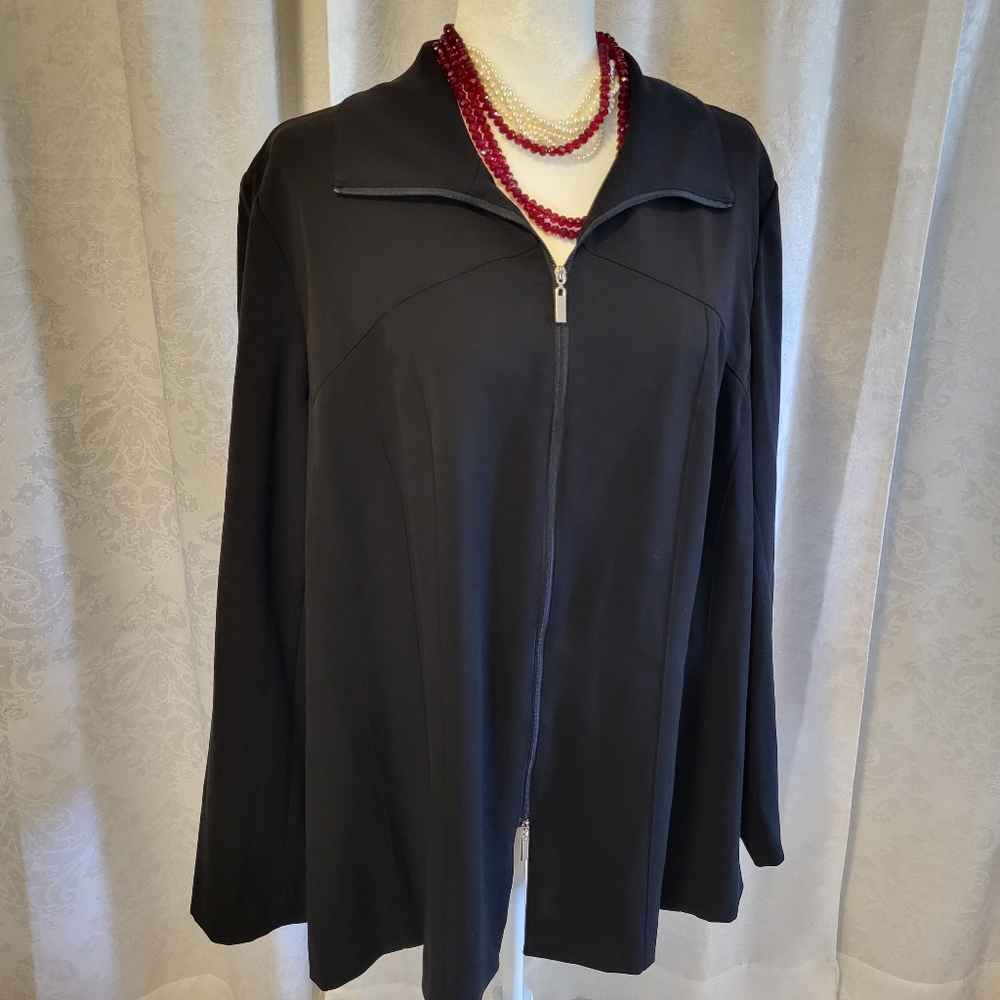 Lane Bryant Women's Zip-Up Blazer, Top, Size 18/20, Black, Career, Classic